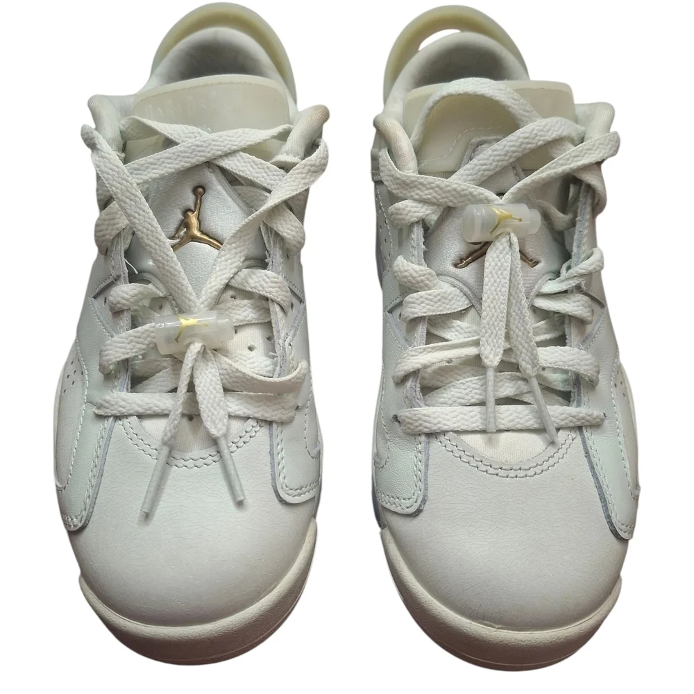 Jordan Athletic Shoes in White and Gold